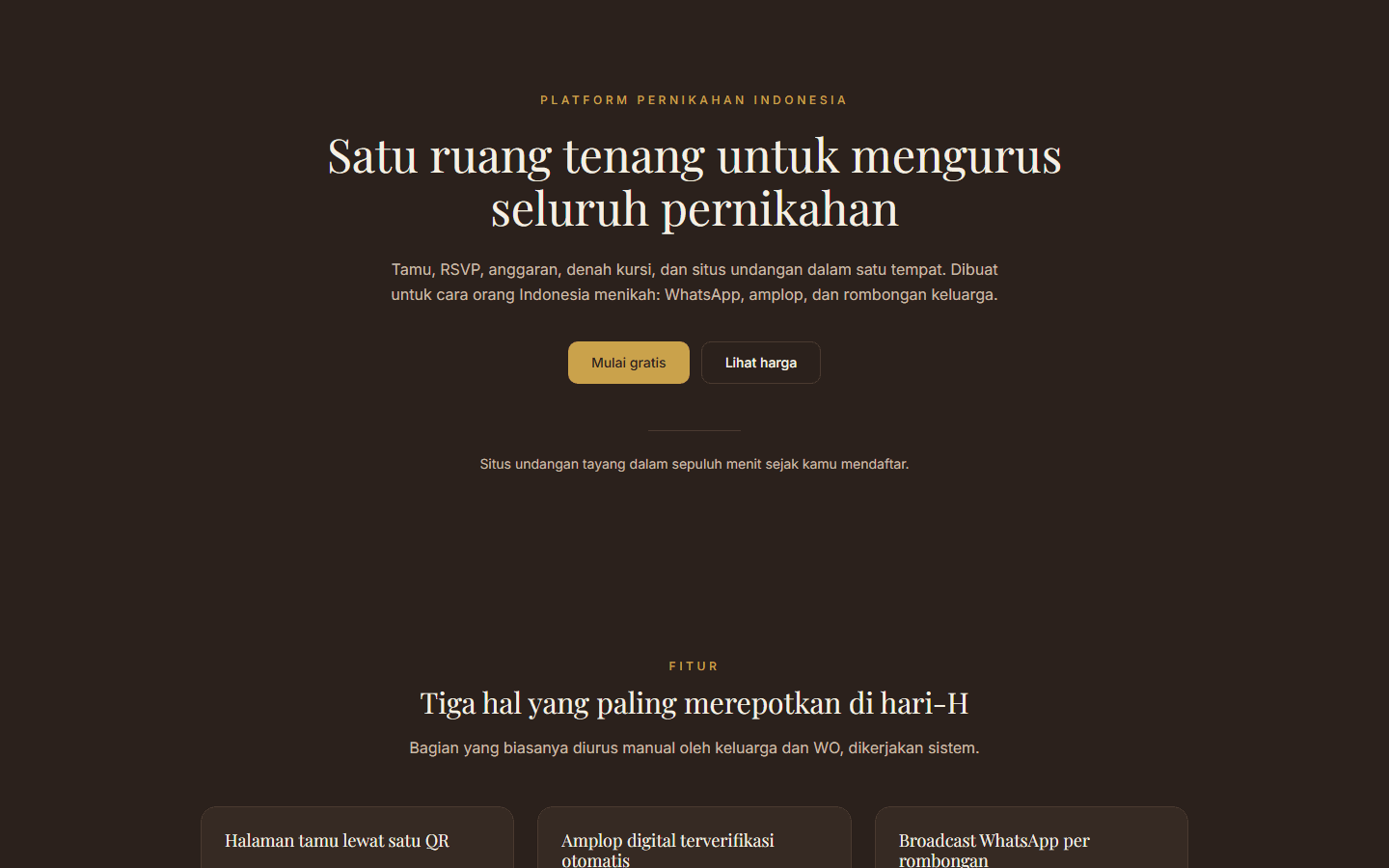 Tangkapan layar: Halaman Landing Publik